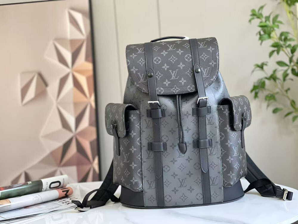 Louis Vuitton Backpack Christopher MM Monogram Eclipse Reverse Canvas Matte